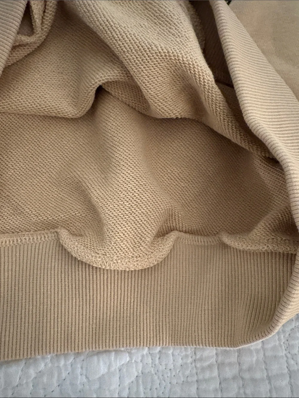 Boys Converse Two-Tone Hoodie — Tan Body with Black Hood Size M Medium NWT